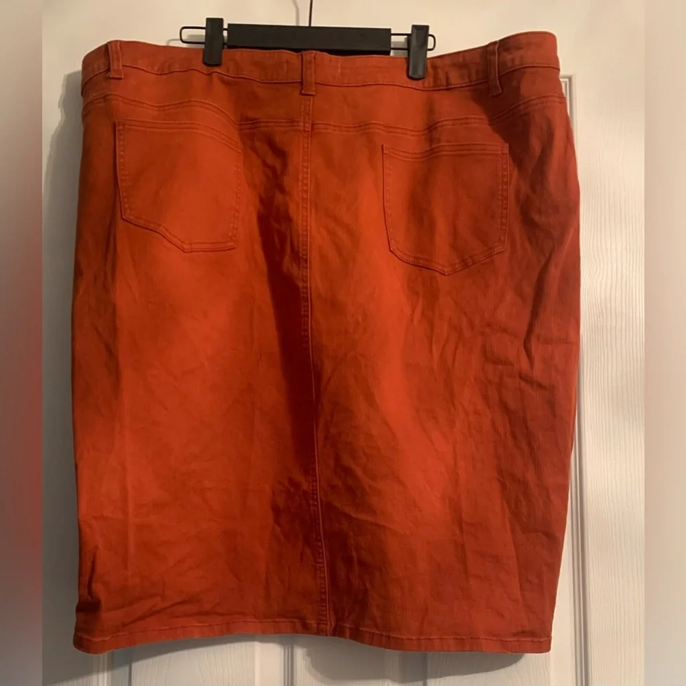Rust Denim Skirt